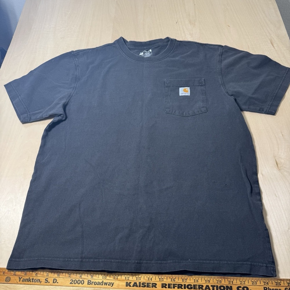 Carhartt Men's Short Sleeves Loose Fit Black Faded Shirt Size XL